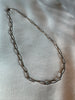 silver thick link chain necklace
