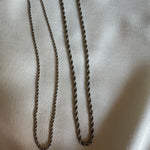 silver thin rope chain necklace