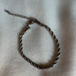 silver rope chain bracelet