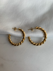 Stylish and on trend-- these large twist hoop will elevate any look, easily! 14K Gold Plated Hypoallergenic Tarnish Resistant 40mm twist hoop | Large Twisted Loops | Non-tarnish 14k Jewellery EasyClubCo