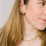 gold butterfly earring studs