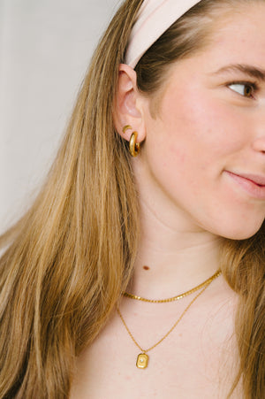 gold butterfly earring studs