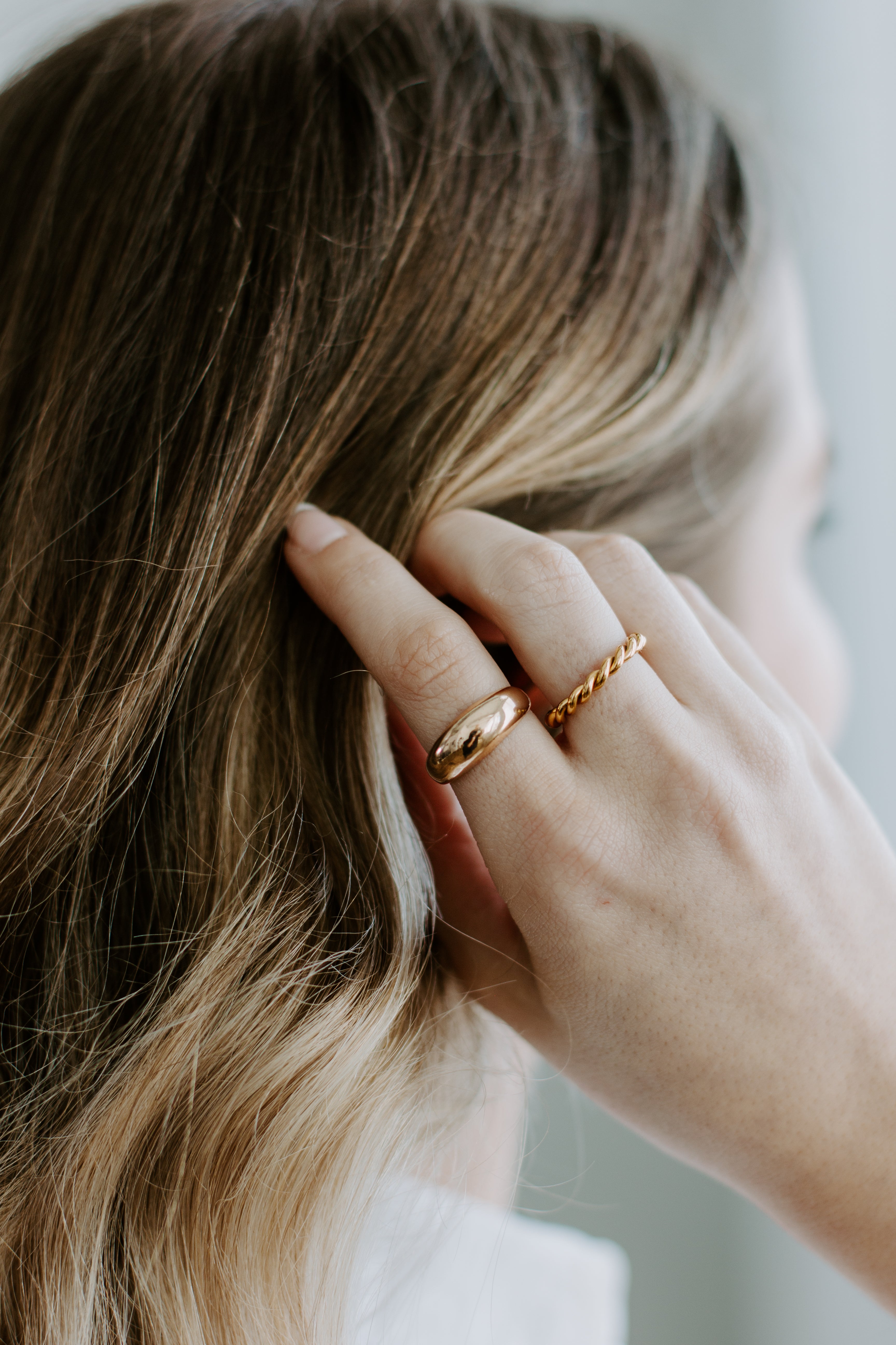 A chic, heightened domed ring to elevate your ring stack! 14K Gold Plated Hypoallergenic Tarnish Resistant Size variations: one size, size 6, 7, 8 | Julia Ring | Non-tarnish 14k Jewellery EasyClubCo