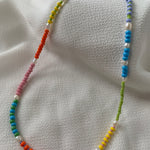 mixed beads & pearl necklace