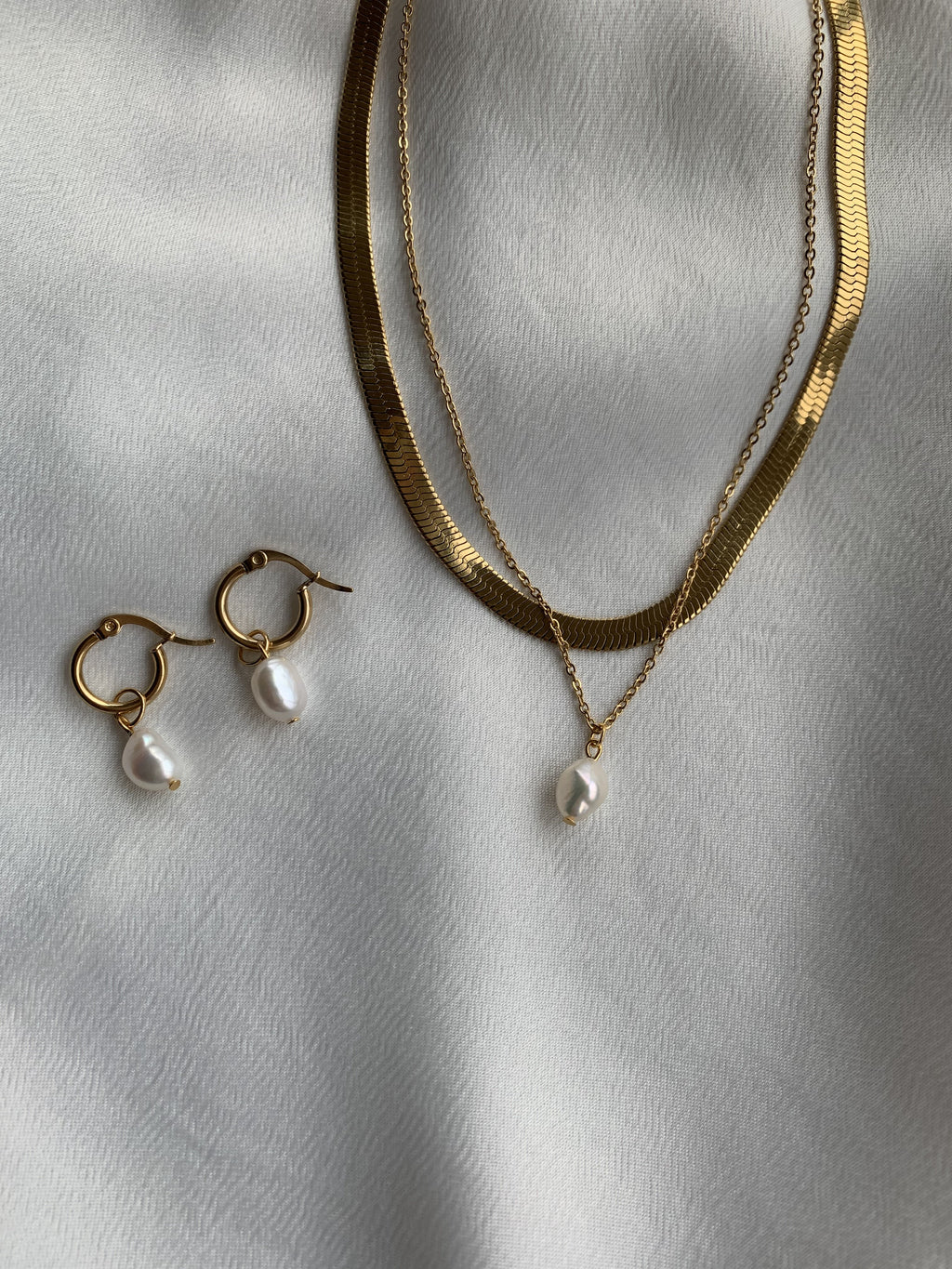 The Ultimate Pearl Drop Set | Non-tarnish 14k Jewellery EasyClubCo