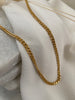 A simple curb chain to match anything in your stack! 14 Karat Gold Plated Tarnish Resistant Hypoallergenic 40cm length, 3mm width | Easy Curb Chain Necklace | Customized Jewelry EasyClubCo