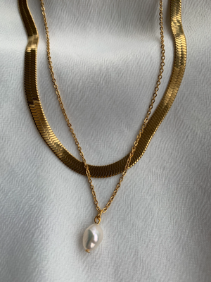 smooth gold chain necklace
