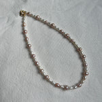 pink & white pearl necklace