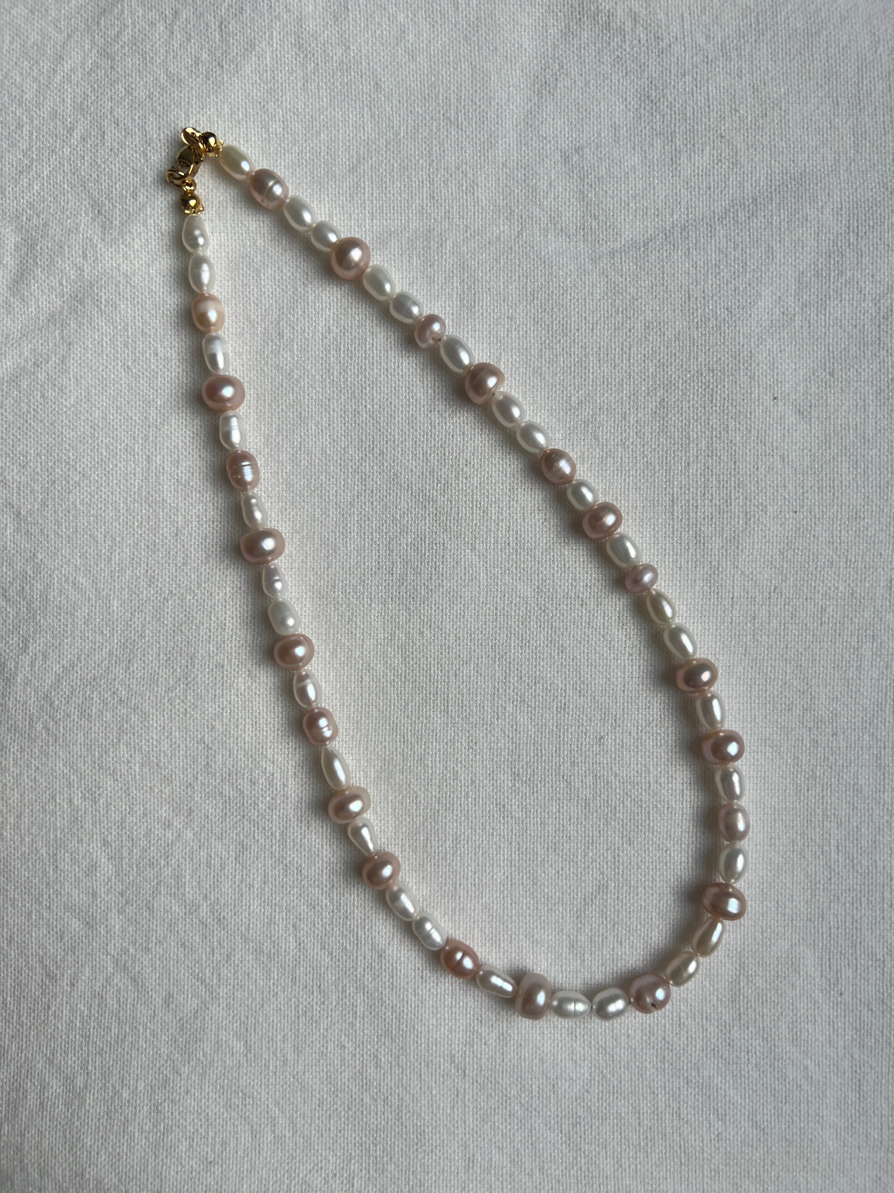 pink & white pearl necklace